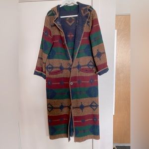 Woolrich Laine fully reversible hooded wool coat GUC, sz Medium